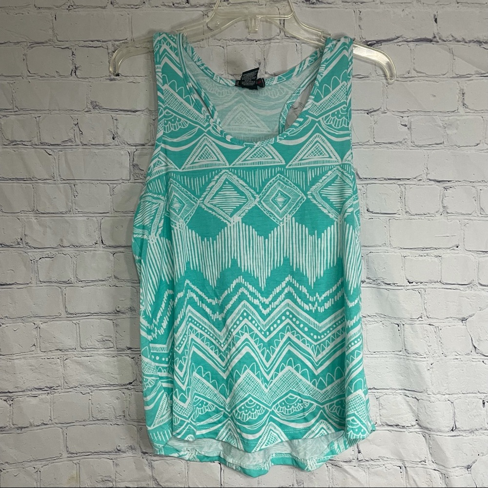 Blue Tribal Print Tank Top XL